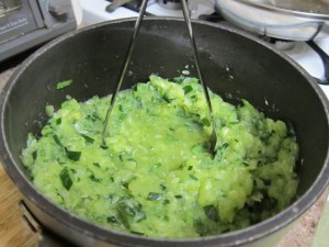 Zucchini mashed up