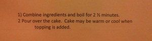 apple cake topping instructions
